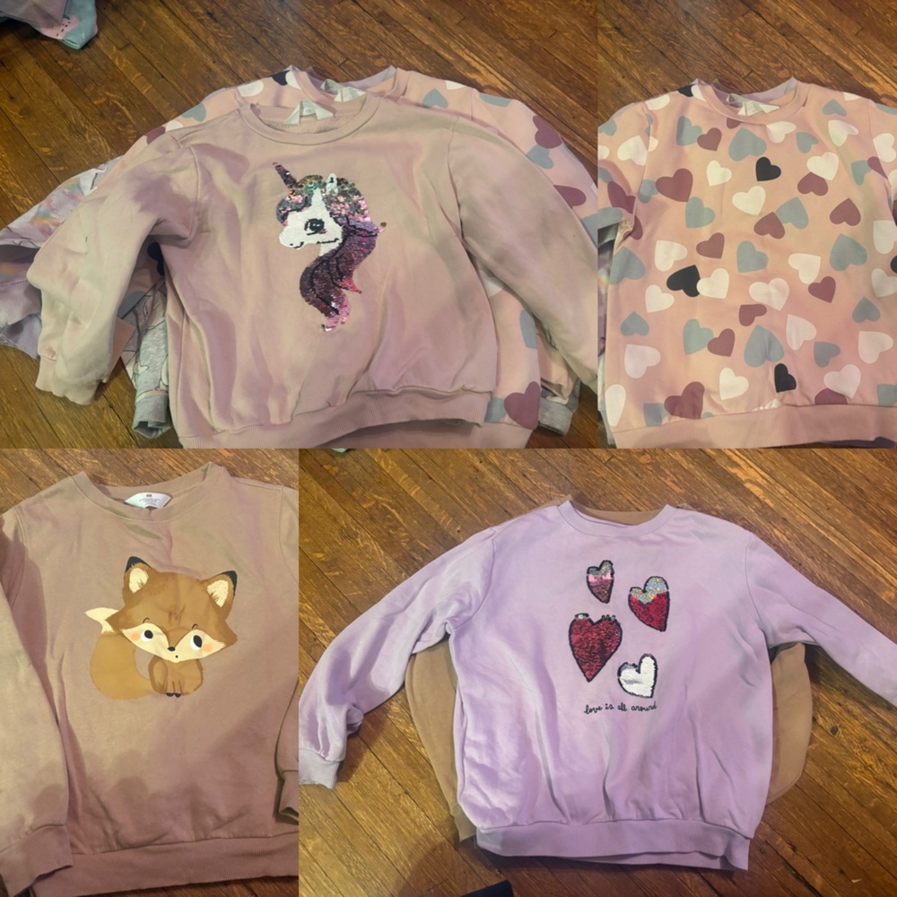 New& Gently used H&M sweatshirt bundle (sz 8-10)